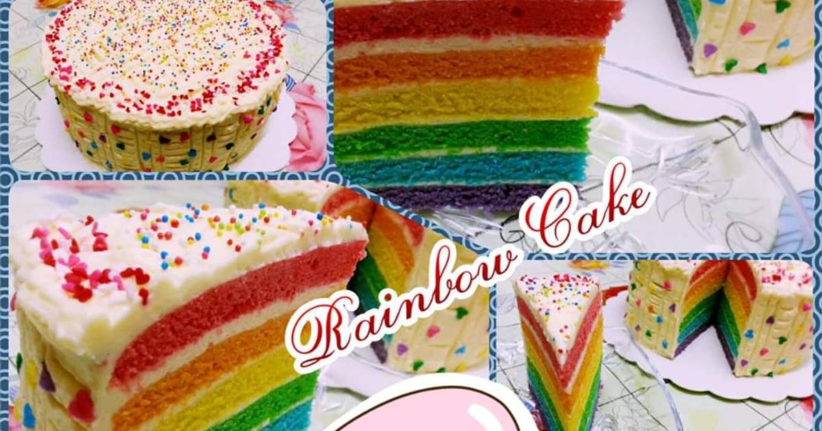 Resipi Rainbow Cake Oleh Aznie Khasri Cookpad