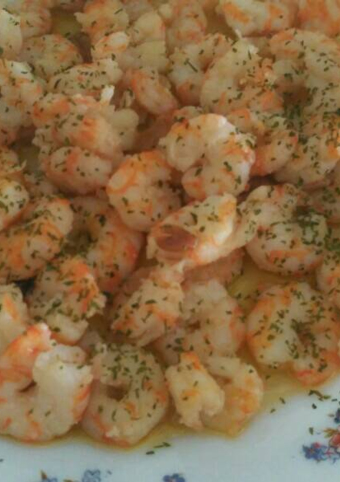 Una foto de Langostinos al ajillo en Thermomix