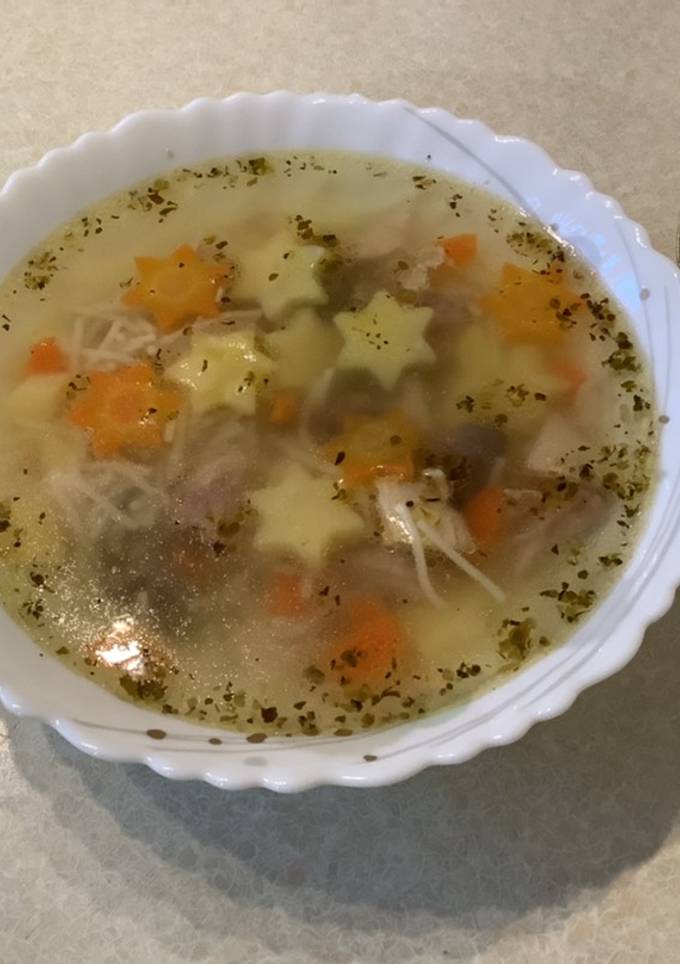 Суп з курячими сердечками