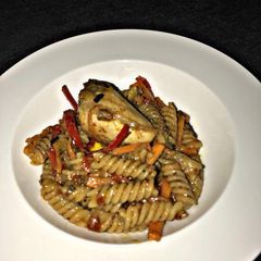 A picture of Wheat Pasta in Mushroom Sauce.