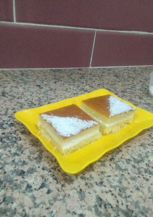 صورة لوصفة بسبوسة بالكريمة