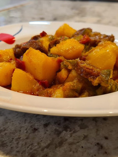 Una foto de Papas guisadas con chorizo y pimientos