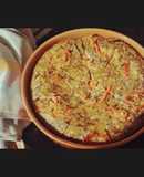 Ομελέτα φούρνου - πίτσα με πεπερόνι, μοτσαρέλα και πιπεριά ✨keto friendly✨