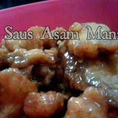 A picture of Ayam saus asam manis.