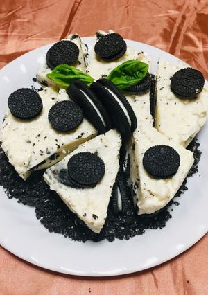 Una foto de Cheesecake de Oreo con Yogurt de Soja Mascarpone y Aceite de Coco!👌