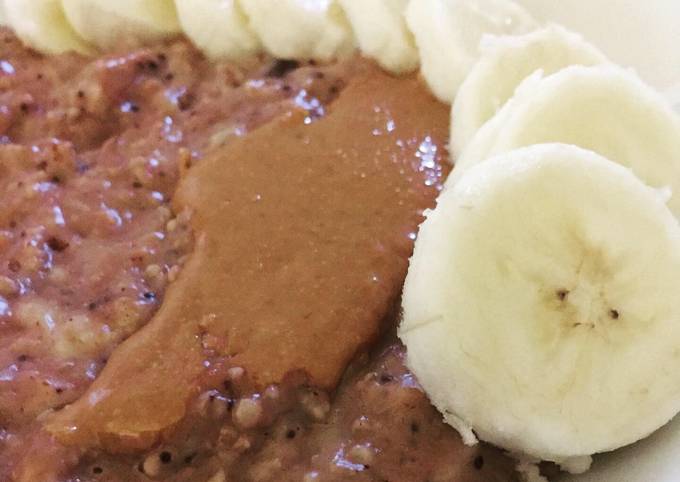 Simple Way to Make Porridge au chocolat et à la banane