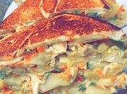 A picture of shawarma sandwich