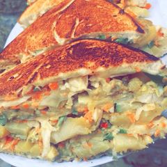 A picture of Sandwich shawarma.