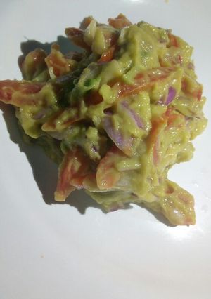 A picture of Guacamole salad #4Weekschallenge #Authormarathon.