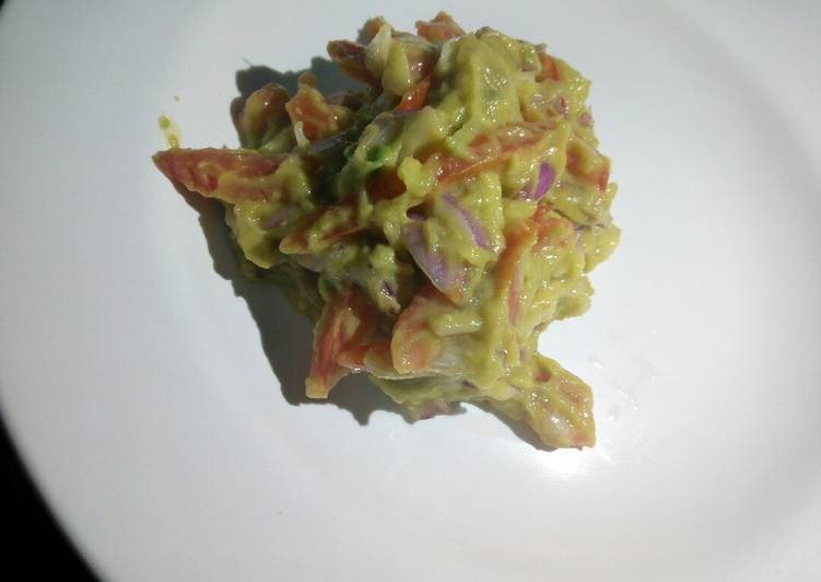 Recipe of Super Quick Homemade Guacamole salad #4Weekschallenge #Authormarathon