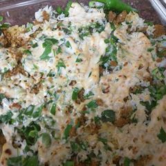 A picture of Creamy biryani.