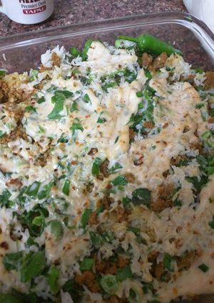 A picture of Creamy biryani.
