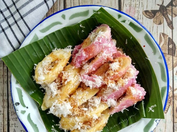 Bagaimana Membuat Pisang Rai ~ Khas Bali (dengan pewarna dari buah) Anti Gagal