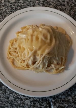 Una foto de Espagueti con Atún a la Mostaza