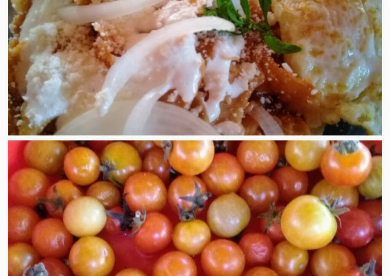 😋Ricos chilaquiles 🍅 small tomato