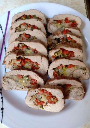 Una foto de Lomo de cerdo relleno
