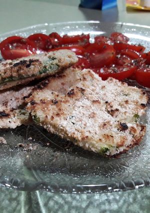 Una foto de Milanesas de zucchini fácil económicas y muy saludables