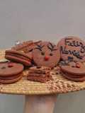 Alfajores de chocolate navideños
