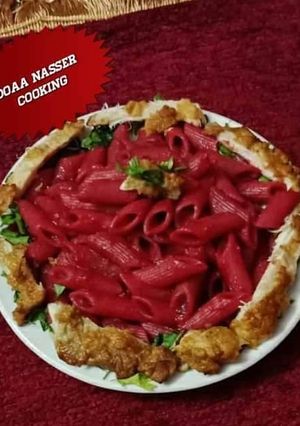 صورة لوصفة مكرونه بالبنجر (الشمندر)