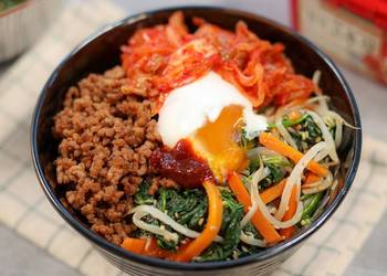 Easiest Way to Prepare Yummy Bibimbap Easy Recipe  Korean Food
