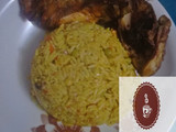 Tumeric Jallop Rice with chicken wings