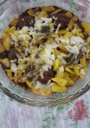 عکسی از دستور کاسرول گوشت سیبزمینی😋😋💕💐🌹