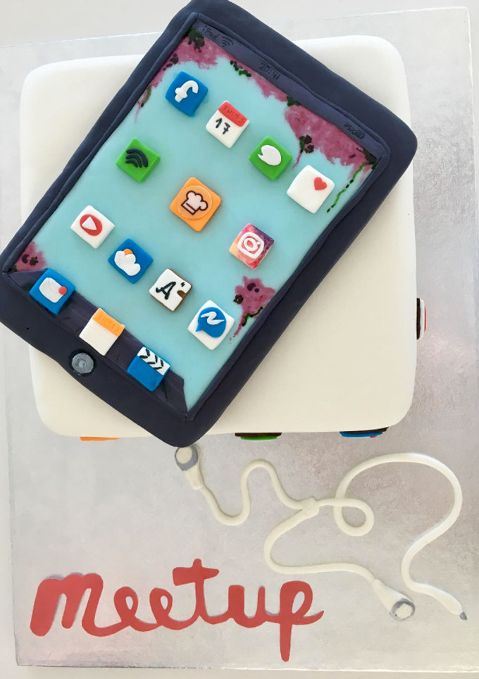 Una foto de Tarta fondant ipad