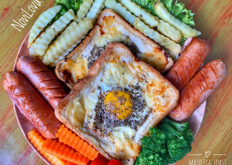 Resep Mayo Egg Toast with Cheese Anti Gagal