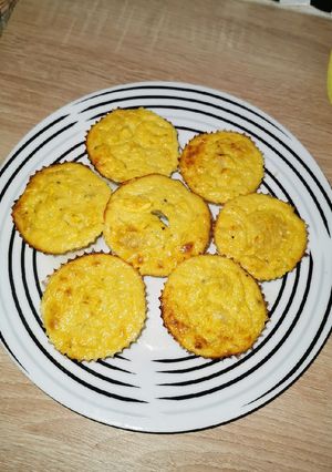 Une photo de Flan courgettes jaune façon muffins