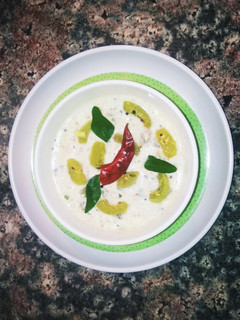 A picture of Snakegourd Thayir Pachadi / Raita.