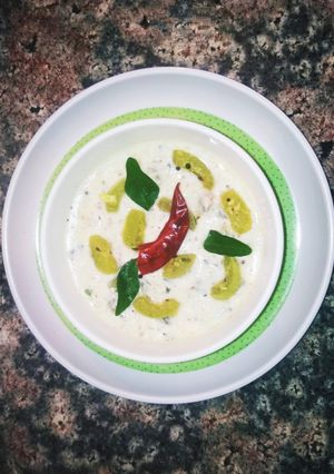 A picture of Snakegourd Thayir Pachadi / Raita.