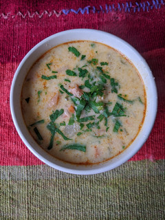 Una foto de Sopa de maní (cacahuate, amendoim)