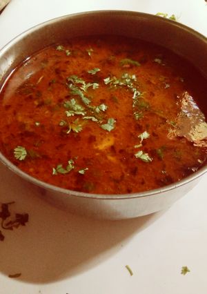 A picture of Aloo in Tomato Gravy.