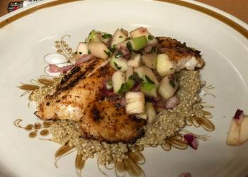 Update, Serving Recipe Chili Lime Pan Seared Tilapia with Apple Salsa and Quinoa Most Delicious Update, Serving Recipe Chili Lime Pan Seared Tilapia with Apple Salsa and Quinoa Most Delicious