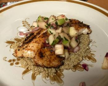 Best Recipe Chili Lime Pan Seared Tilapia with Apple Salsa and Quinoa Home Style