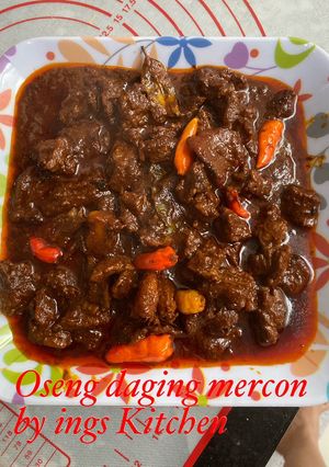 Foto resep Oseng daging mercon