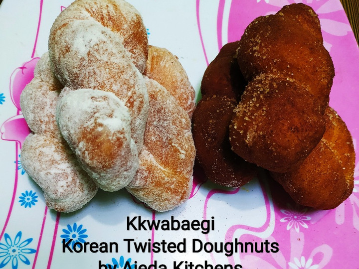 Bagaimana Membuat Kkwabaegi / Korean Twisted Doughnuts, Enak Banget