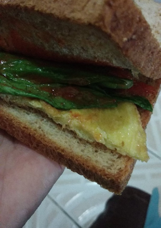 Foto resep Diet : Roti gandum telur