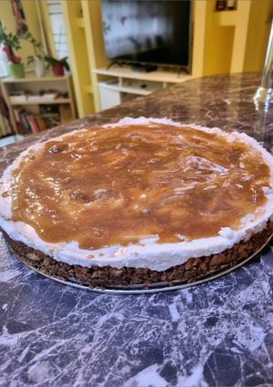 Cukormentes karamellás torta recept fotója