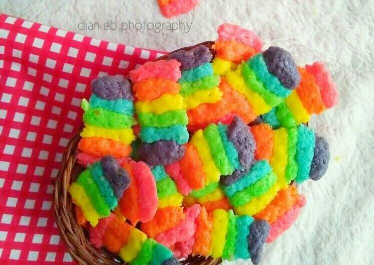 Cara termudah untuk Musim Semi saat makan malamLidah Kucing Rainbow Keju