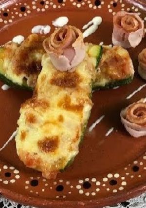 Una foto de Calabacitas rellenas al horno