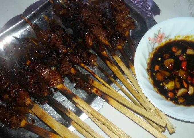 Resep membuat Sate Sapi Bumbu kecap 🍴 hidangan Lebaran dijamin nikmat