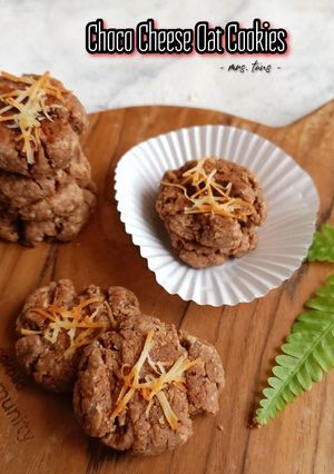 Foto resep Choco Cheese Oat Cookies (No Oven, No Mixer, Takaran Sendok)