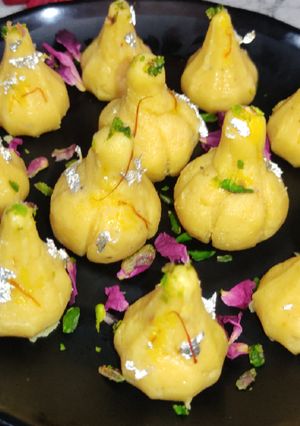 A picture of Milk Modak recipe.