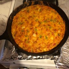 A picture of Crawfish cornbread.