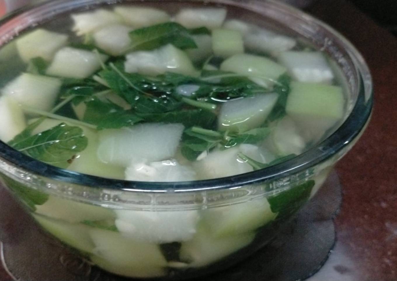 Langkah Mudah untuk Menyiapkan Sayur bening (kelo bayem), Lezat Sekali