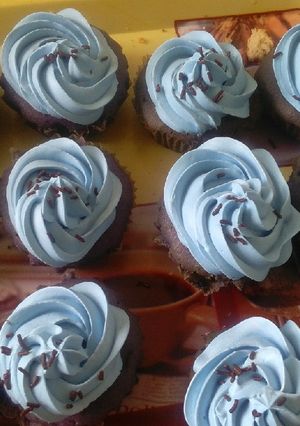 A picture of Blueberry cupcakes.
