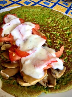 Una foto de Crepes de espinacas
