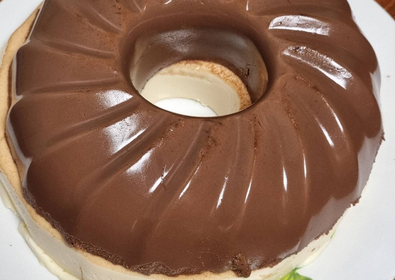 Gelatina de crema de avellanas y queso de untar