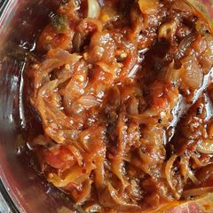 A picture of Tamatar ki bhunni chutney.
